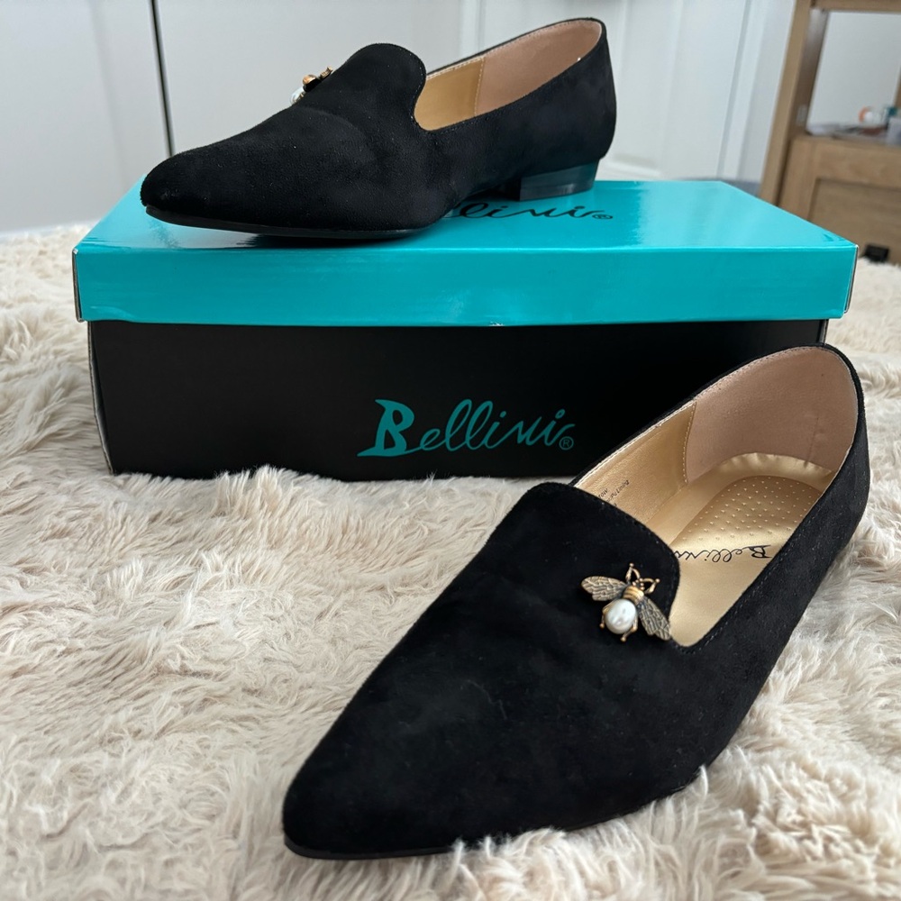 Bellini Beam Black Microsuede Women’s Size 10